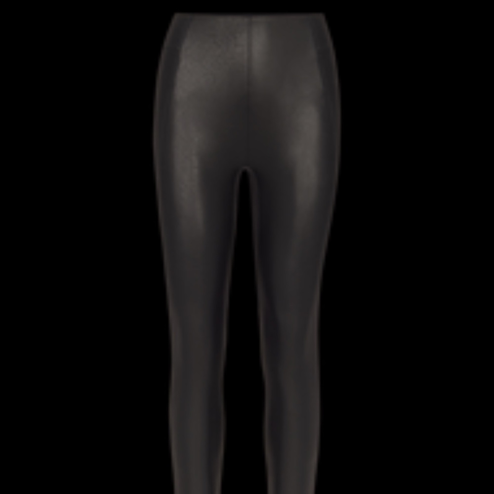 Black vegan leather leggings